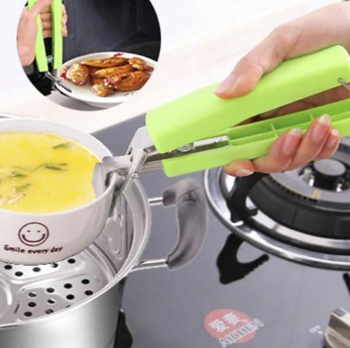 Stainless Steel Gripper Clip Green Kitchen Safety