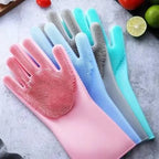 Silicone Dish Washing Gloves ,1 Pair,Random Color